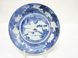 古伊万里　染付　こんにゃく印判　七寸皿